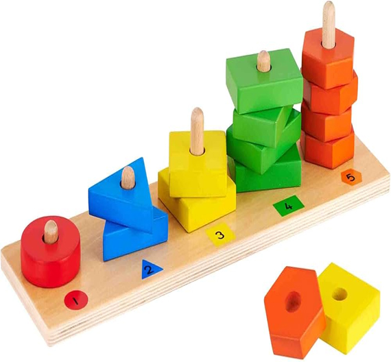 Numerical Shape Stacker for Kids